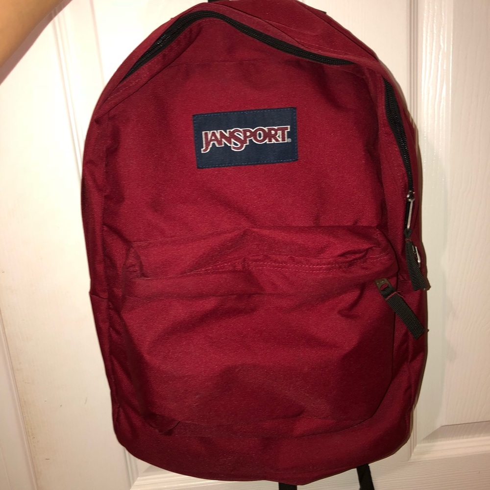 BURGUNDY JANSPORT BACKPACK